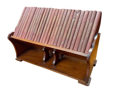 Lot 1387 - 26 volumes of the Tourists Guide to English Counties 1880's/90's in a mahogany book trough