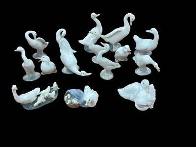 Lot 2311 - Group of Lladro and Nao ducks