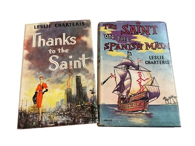Lot 1418 - Collection of books, including two first edition Leslie Charteris Saint books, some signed fiction and others. (1 box)