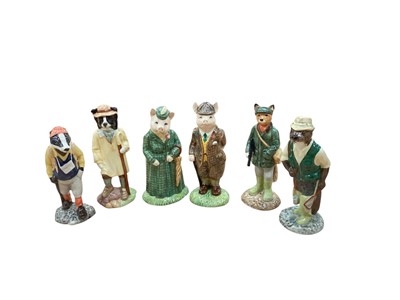 Lot 2307 - Collection of six Beswick countryside animal figures.