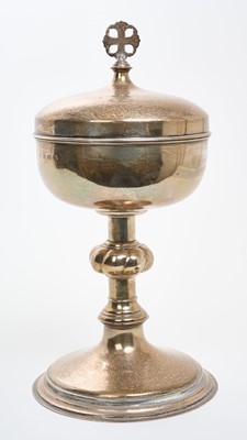 Lot 217 - Silver chalice and cover