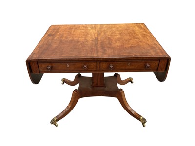 Lot 1402 - Regency mahogany and ebony inlaid sofa table