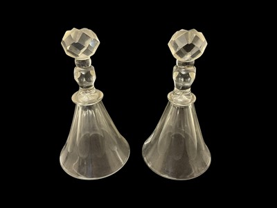 Lot 51 - Rare pair of 19th century glass stirrup cups