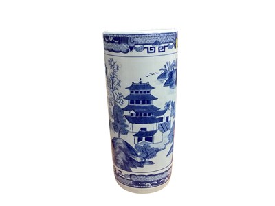 Lot 2337 - Chinese blue and white stick stand