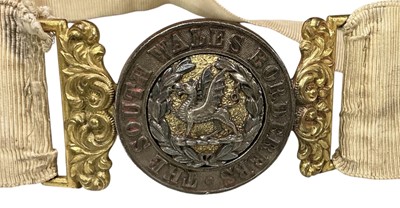 Lot 708 - Scarce Victorian The South Wales Borderers officer's belt buckle.