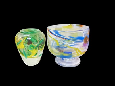 Lot 2326 - Jean Pierre Mateus art glass vase, and a bowl