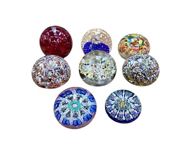Lot 2313 - Eight Scottish Art glass paperweights