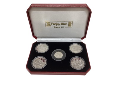 Lot 523 - Falkland Islands - Pobjoy Mint silver proof five coin set commemorating 25th Anniversary of Liberation 2007 (N.B. Cased with Certificate of Authenticity) (1 coin set)