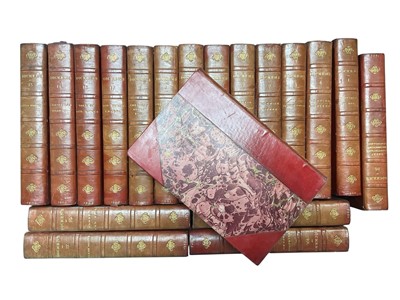 Lot 1353 - Charles Dickens - Works, 19 vol., the Biographical Edition, plates after the original illustrations, contemporary half-calf