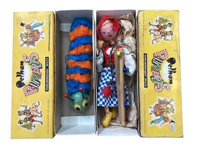 Lot 1981 - Pelham Puppets Dutch Girl, Poodle & Bengo, Clown, Caterpillar and others (7)