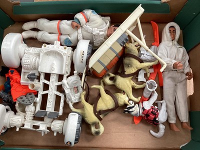 Lot 1984 - Selection of modern Action Man figures including Polar Sledge, Astronaut Buggy, GP racing car, military vehicles and accessories (4 boxes)