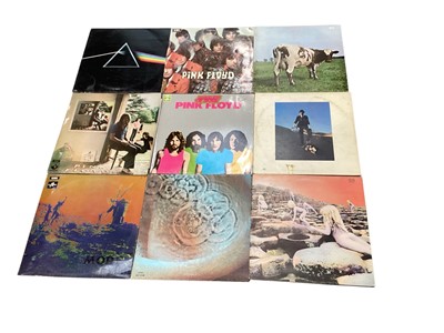 Lot 2700 - Collection of 13 Pink Floyd vinyl records including The Wall, Dark Side of the Moon, House of the Holy etc, together with two by Syd Barrett and one by Roger Waters (16)