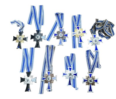 Lot 715 - Collection of nine Nazi German Cross of Honour of the German Mother medals, (9).