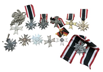 Lot 733 - Group of Nazi German War Merit Crosses, (with and without swords).