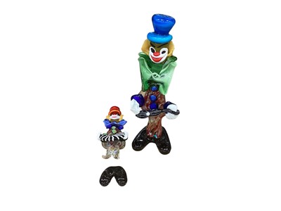 Lot 2368 - Two Murano glass clowns to be dropped off