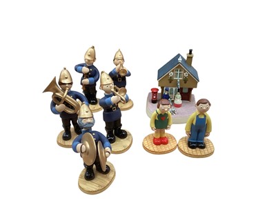 Lot 2318 - Collection of 8 Robert Harrop Camberwick Green figures including Paddy Murphy, Mary Murphy, The Post Office and band players, all boxed
