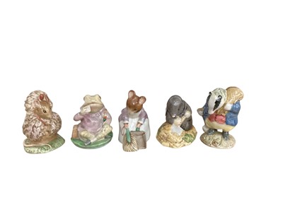 Lot 2321 - Collection of 22 Beswick Beatrix Potter figures including Little Black Rabbit, Diggory Diggory Delvet, Jeremy Fisher, Mr Benjamin Bunny etc
