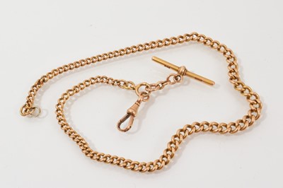 Lot 467 - Victorian 15ct gold curb link watch chain