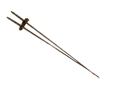 Lot 962 - Pair 19th century fencing swords