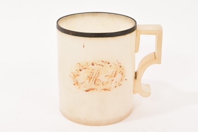 Lot 763 - Unusual early 19th century alabaster mug