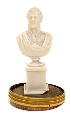 Lot 14 - Rare Georgian wax bust of Arthur Wellesley 1st Duke of Wellington by David Morison