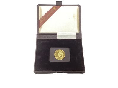 Lot 581 - Canada - Gold proof $100 1980 (N.B. 22ct, weight 16.95gms, in case of issue with Certificate of Authenticity) (1 coin)