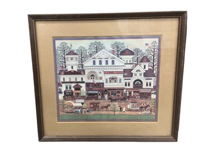 Lot 3083 - Six Folk art pictures