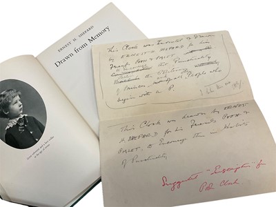 Lot 1371 - A.A. Milne, 1882-1956 and E.H. Shepard, 1879-1976, Winnie the Pooh interest, an ink draft letter from A.A. Milne to E.H. Shepard with suggested inscriptions for the unpublished sketch