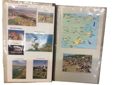 Lot 1156 - Local postcards - Clacton 1907, Frinton, Walton 1930, St Osyth 1911 in maroon album approx. 60 old cards and a few moderns