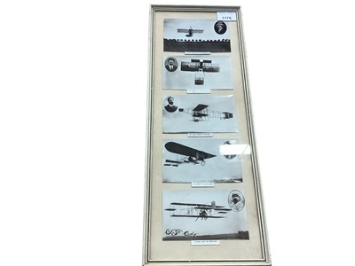 Lot 1170 - Aviation pioneer Colonel Samuel Franklin Cody (1867- 1913), Wild West showman and early pioneer of manned flight, signed black and white postcard of his plane in flight, signed in black ink on i...