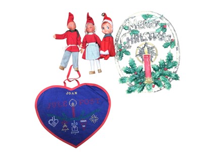Lot 2982 - Group of antique Christmas decorations and others