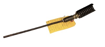 Lot 792 - First World War rifle grenade, with interesting attached note of provenance "Col. E. S. C. Willis, on 23rd Nov. 1914, near Givenchy in France, a segment of a German rifle grenade...