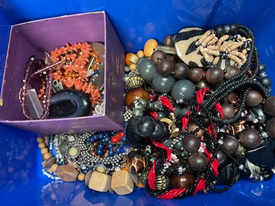 Lot 154 - Group of vintage and contemporary bead necklaces including coral, glass etc