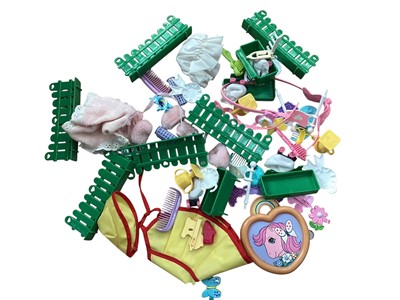 Lot 1995 - Collection of 1980s My Little Pony, including one Twinkle Eyes, Show Stable (boxed) and accessories (1 box)