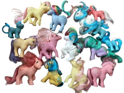 Lot 1995 - Collection of 1980s My Little Pony, including one Twinkle Eyes, Show Stable (boxed) and accessories (1 box)