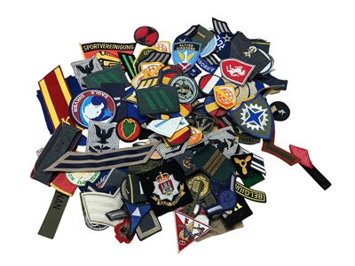 Lot 799 - Collection of various mainly American cloth military badges, (1 box).