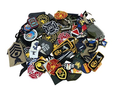 Lot 800 - Collection of various mainly American cloth military badges, (1 box).