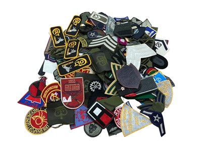 Lot 801 - Collection of various mainly American cloth military badges, (1 box).