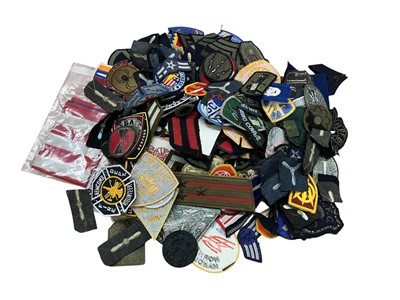 Lot 803 - Collection of various mainly American cloth military badges, (1 box).