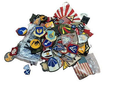 Lot 804 - Collection of various mainly American cloth military badges, (1 box).