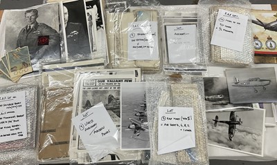 Lot 809 - Collection of Second World War RAF ephemera to include various reproduced photographs and a quantity of maps, (1 box).