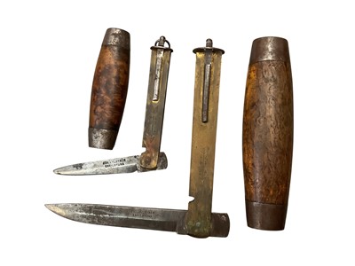 Lot 974 - Two old Scandinavian fishing knives