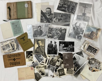 Lot 814 - Collection of Second World War Nazi German ephemera to include various photographs (loose and in an album), (1 box).