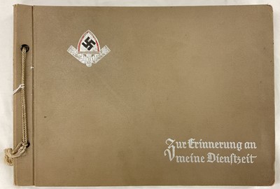 Lot 817 - Second World War Nazi German RAD photograph album to include scenes of bands and parades, (1 album).