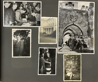 Lot 818 - Two 1930's and later Nazi German photograph albums, showing family life and everyday scenes as well as military, (2 albums).
