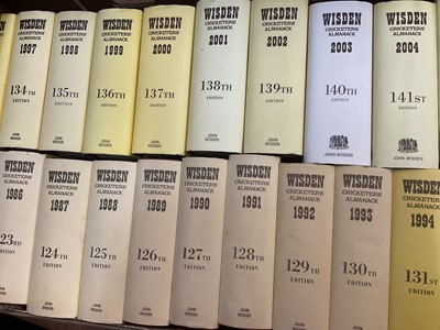Lot 1408 - Wisden's Cricketer's Almanack 1985-2005 (2 boxes)