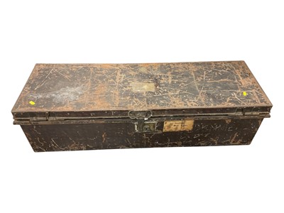 Lot 57 - Victorian Royal military uniform trunk with applied brass plaque engraved 'H.R.H The Duke of York.’