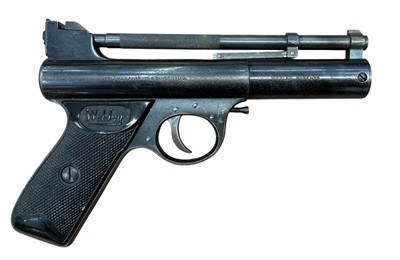 Lot 1021 - Vintage Webley .177 calibre air pistol, stamped 975.