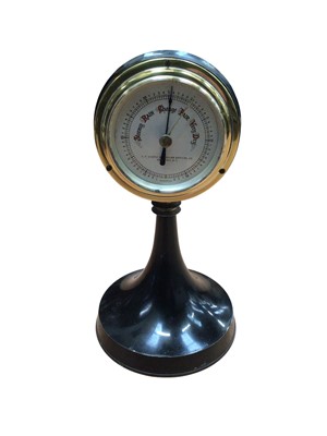 Lot 3050 - C.P Goerz American weather station, in a painted metal case, 20cm tall