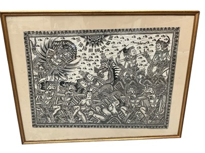 Lot 5388 - Antique Balinese painted cloth